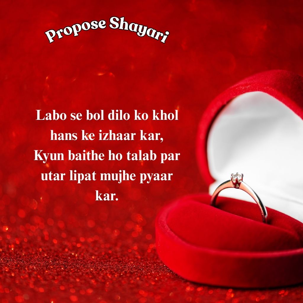2 line Propose Shayari In English
