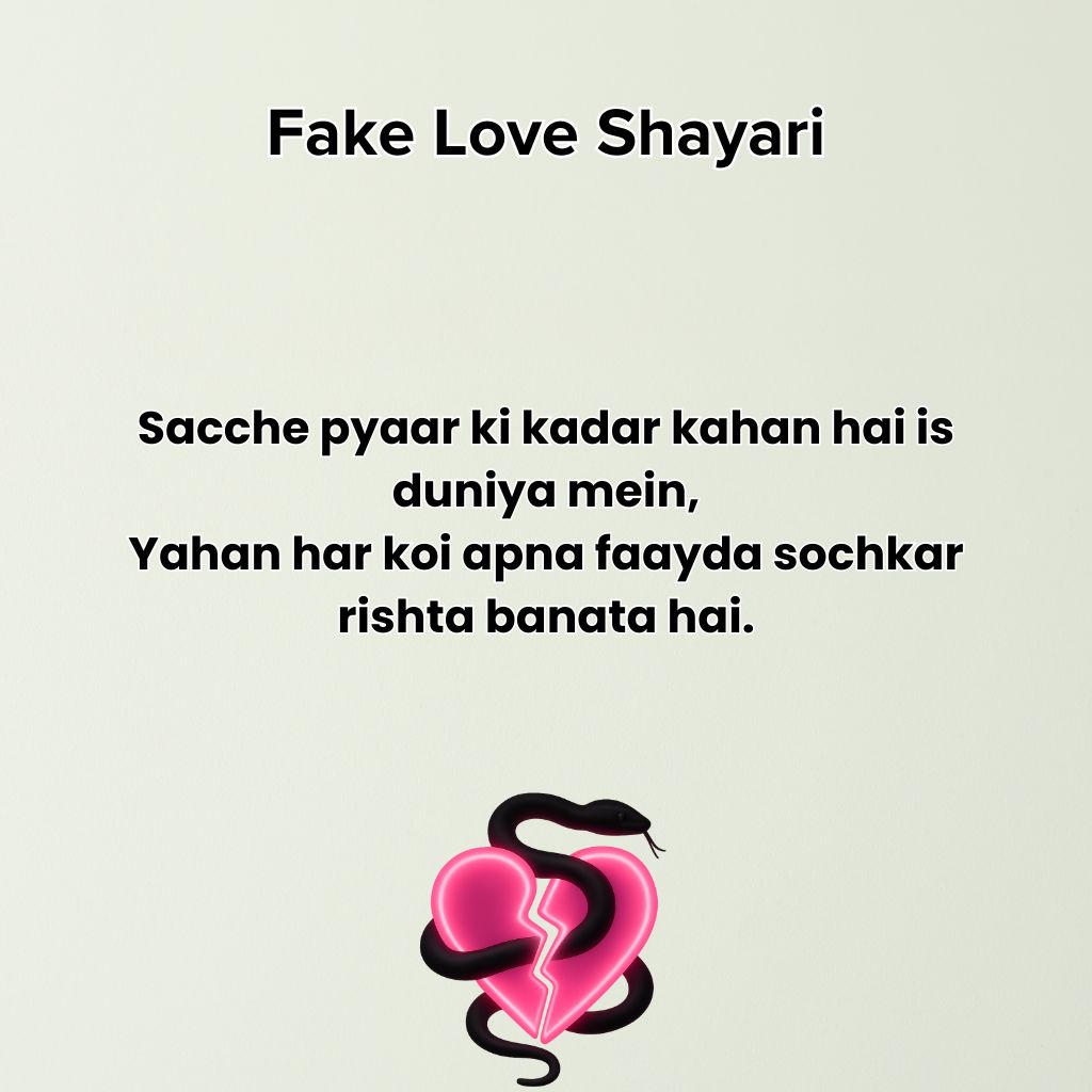 Fake Love Shayari in English