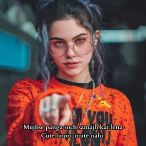 Attitude shayari for girl in English