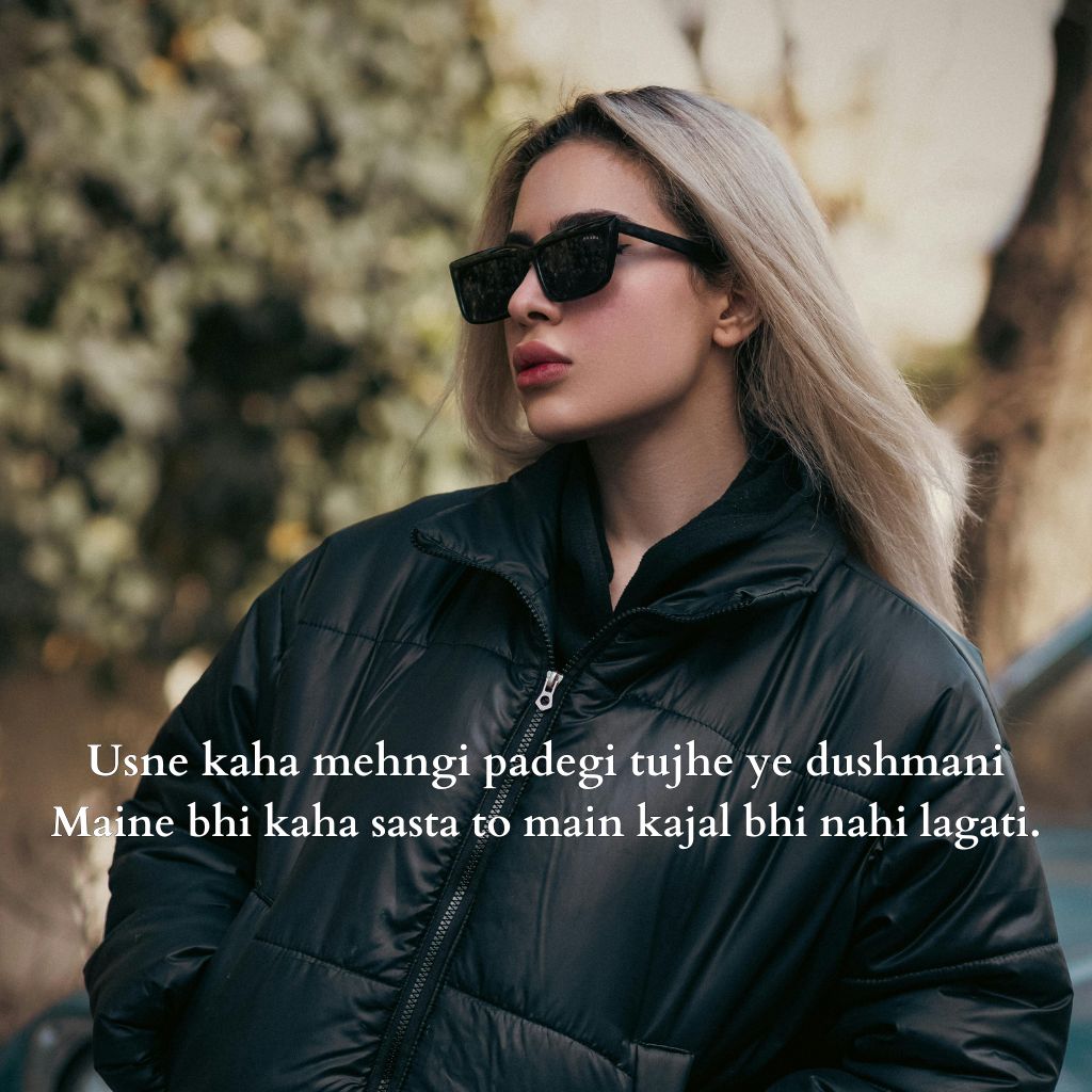 girls attitude shayari in English